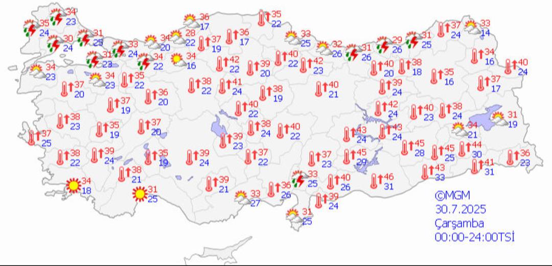 İstanbul'da yağmur var mı? Meteoroloji'eden Türkiye Beklenen Hava Haberleri: Isı Kavrulmuş ... 3