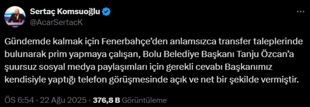 Talisca Boluspor'a sordu ve aslanın heykelini paylaştı! Tanju Özcan: 